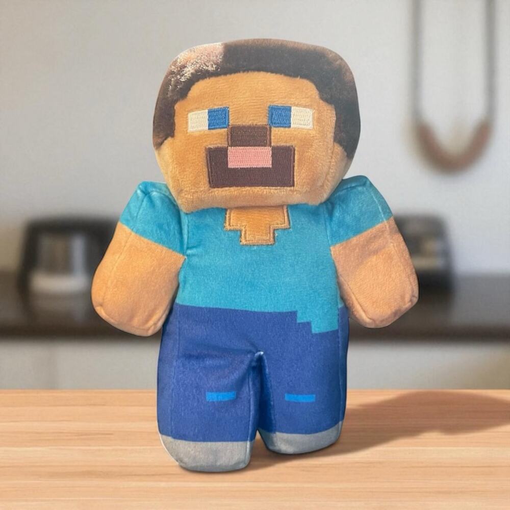Mattel Minecraft Steve Plush 8" Stuffed Doll Pillow Mojang Video Game Toy Gamer